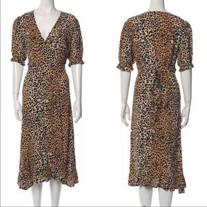 Faithfull The Brand Abbey Midi Wrap Dress